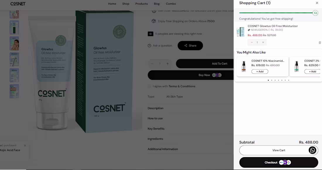 Cover image for cosnet.co.in (https://cosnet.co.in) Shopify Website