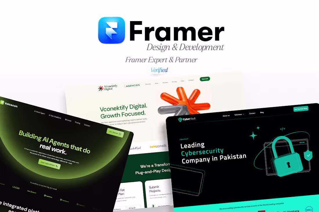 Cover image for End-to-End Multi-Page Website Design & Development in Framer