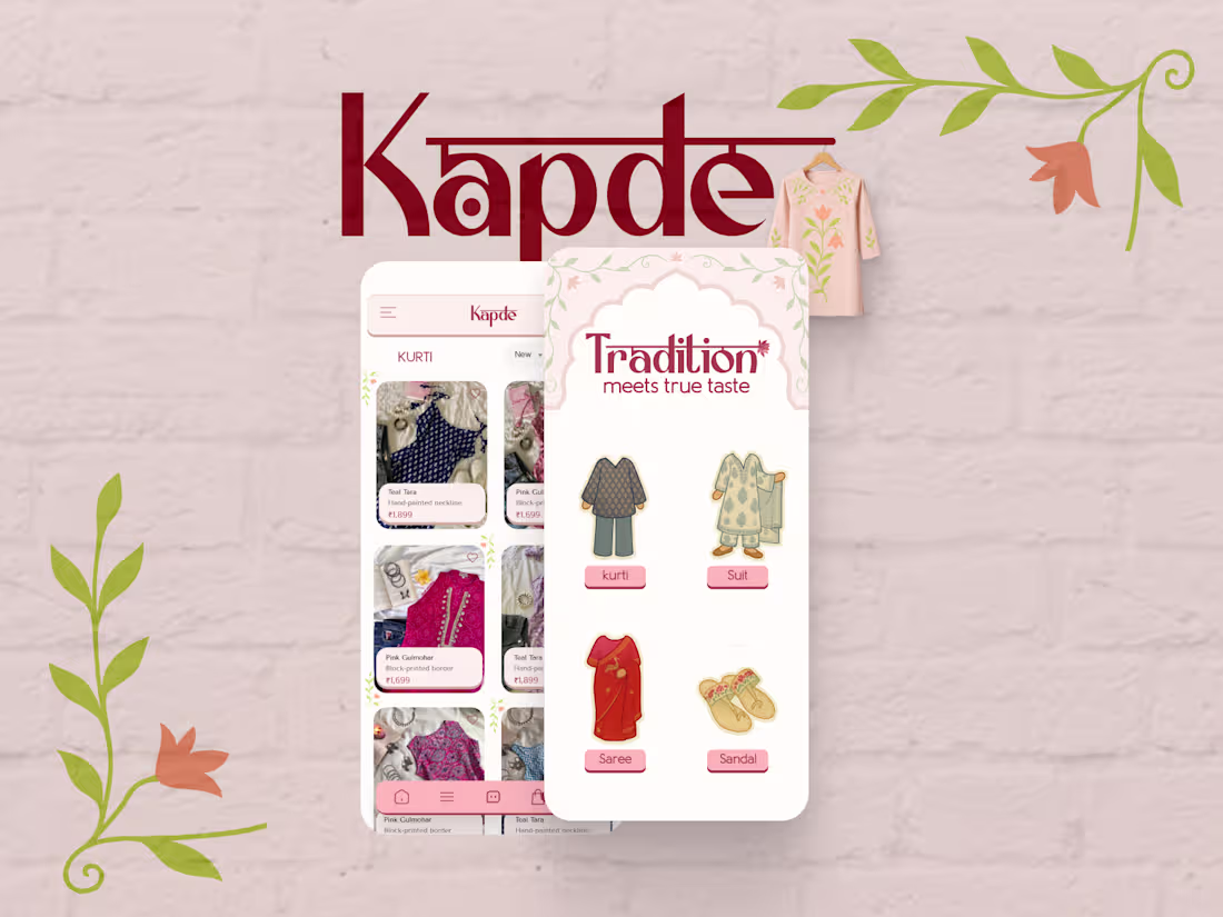 Cover image for Kapde: UI/UX Design for Ethnic Wear App