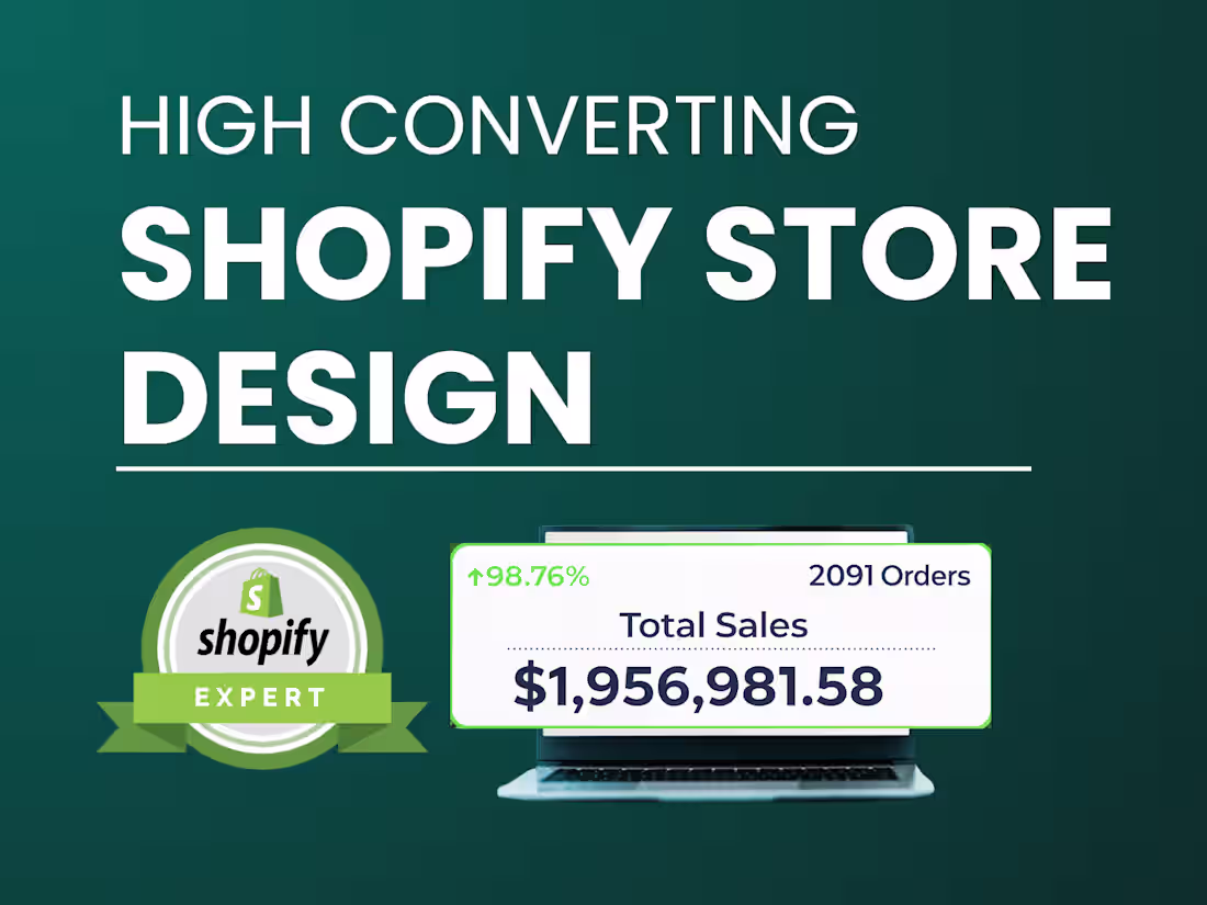 Cover image for Shopify store design, redesign shopify store, dropshipping store