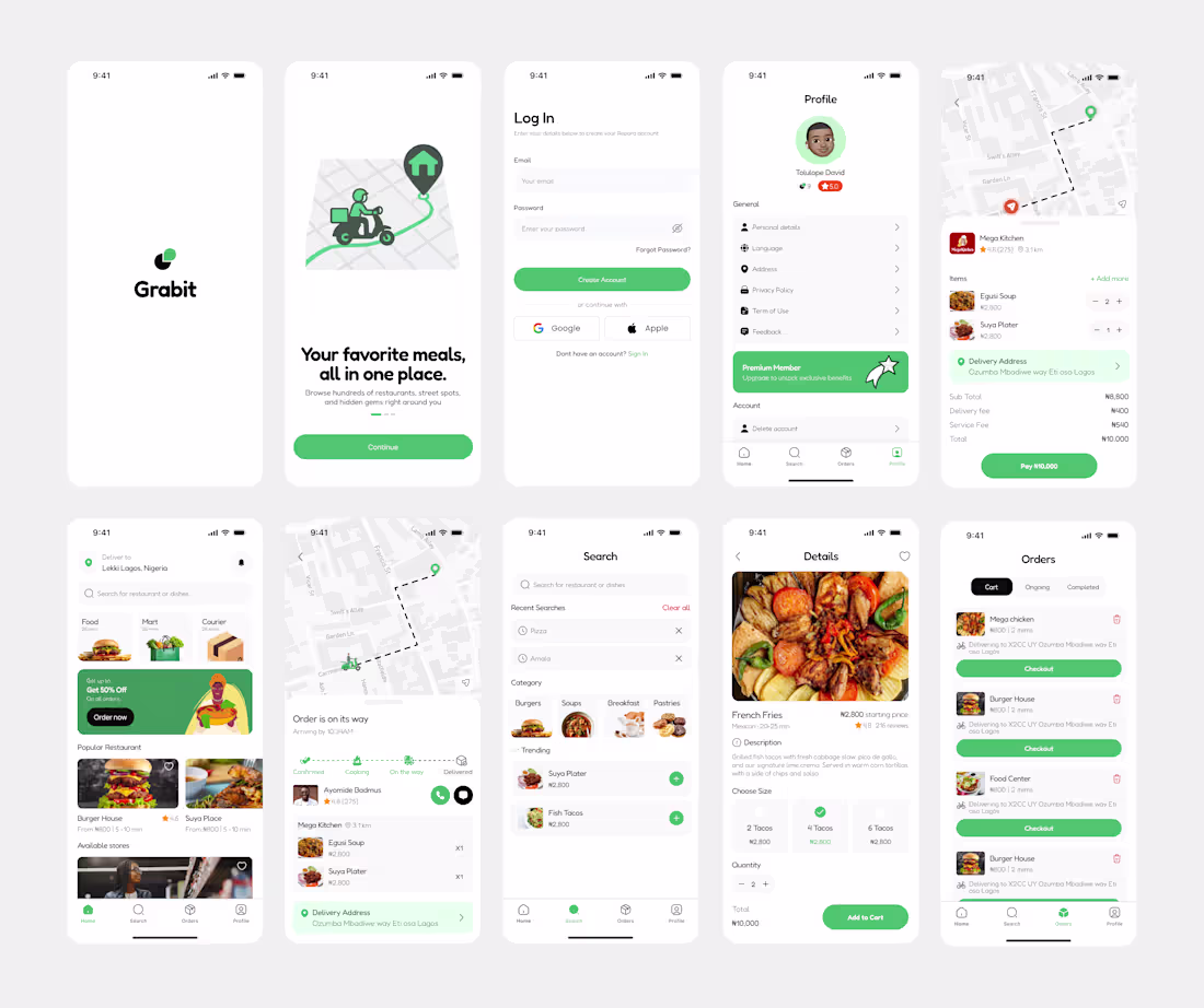 Cover image for Food Delivery ( Uber Eats ) Mobile Screens 💥