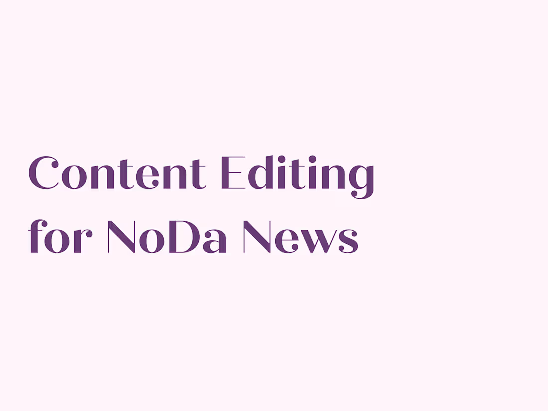 Cover image for Content Editing for NoDa News