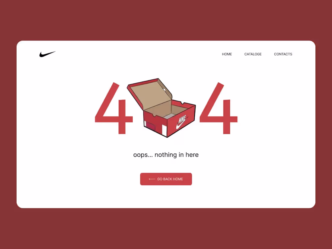 Cover image for 404 error page for sport shop
