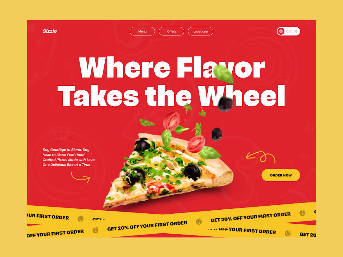 Cover image for Sizzle: Pizza Shop Homepage UI