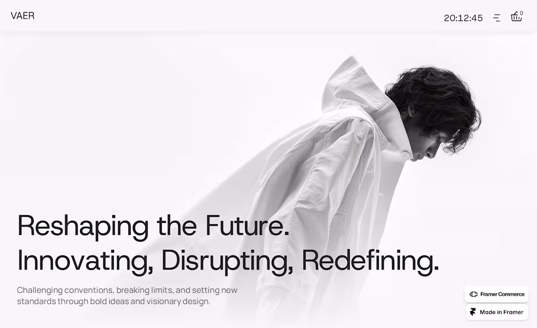 Cover image for Vaer  — High End Fashion eCommerce Template in Framer