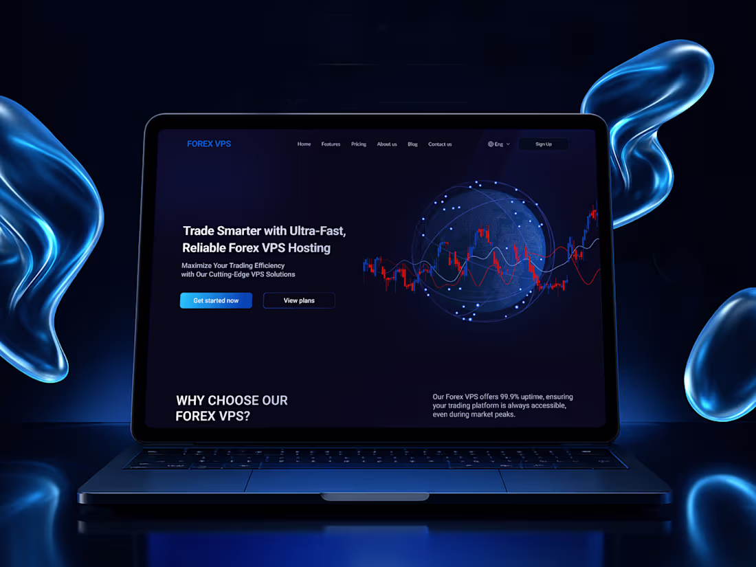 Cover image for Forex VPS Hosting Website | UI/UX Design