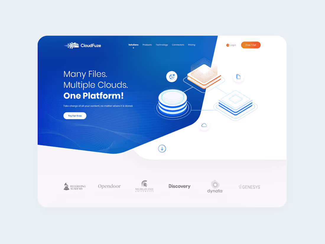 Cover image for Cloud Fuze - Migration cloud services - Website design