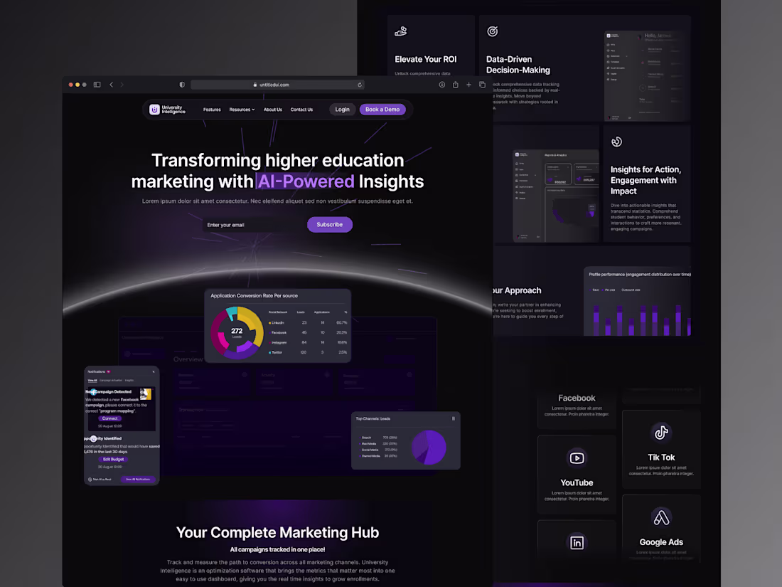 Cover image for University Intelligence: Framer website design & development