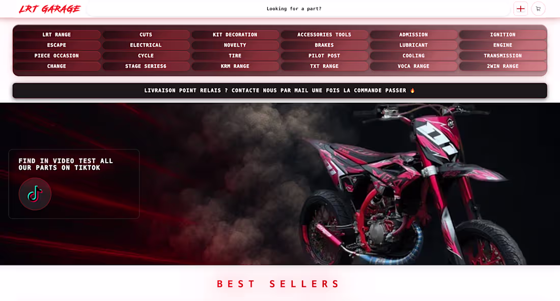 Cover image for LRT-GARAGE.FR (https://lrt-garage.fr) | Shopify Shops

Build