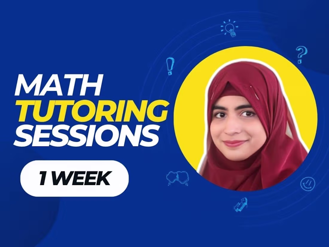 Cover image for Get One-on-One Sessions from Math tutor for 1 Week.