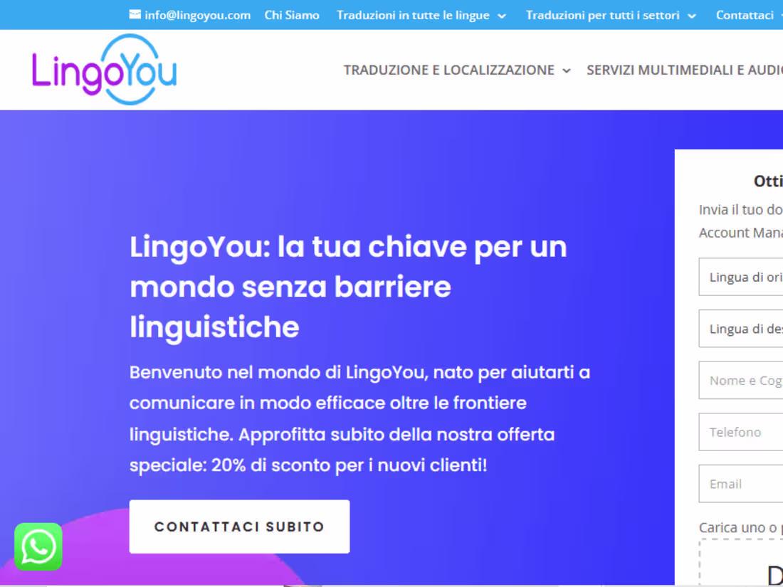 Cover image for Servizi di Traduzione Professionale - LingoYou