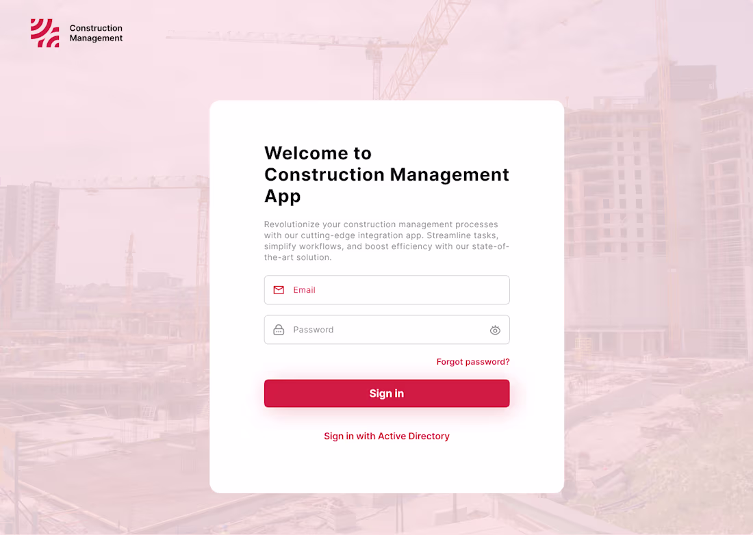 Cover image for Construction Management App