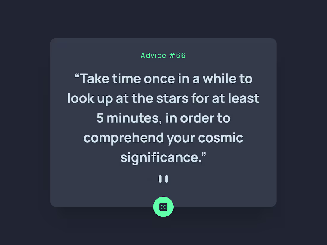 Cover image for Advice Generator