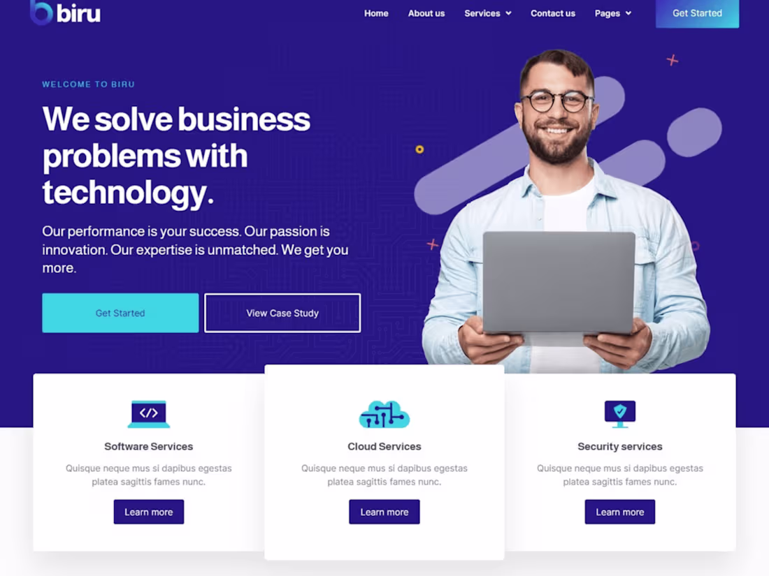 Cover image for Webflow design project, Biru.com