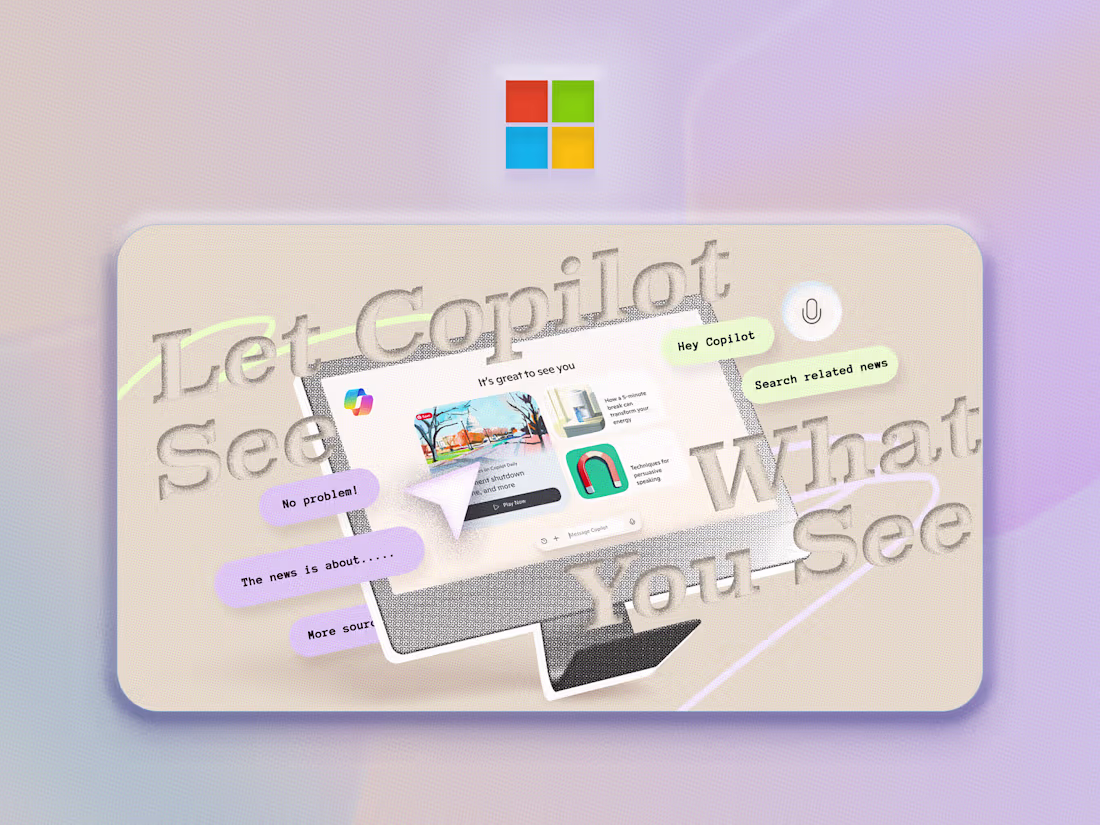 Cover image for Editorial Illustration | Microsoft AI launches Copilot Vision