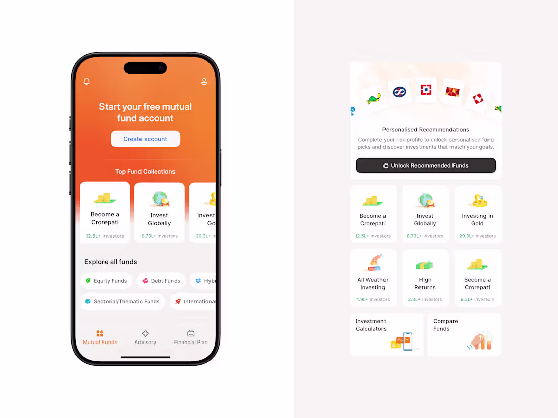 Cover image for Mutual fund home screen