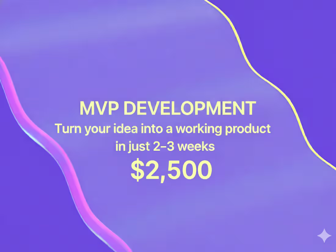 Cover image for End-to-End MVP Development for Founders