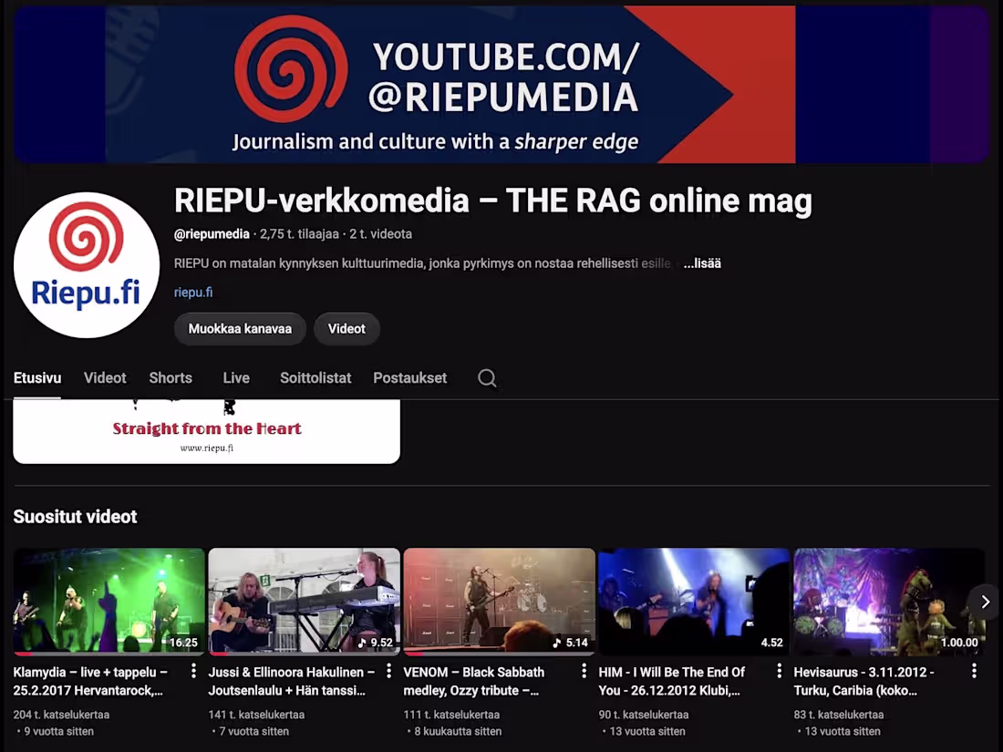 Cover image for Riepu's YouTube channel, a living