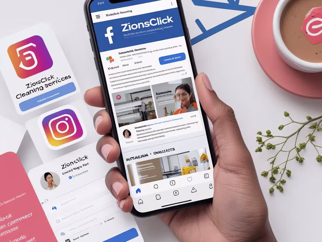 Cover image for ZionsClick Cleaning Services’ Social Media Presence