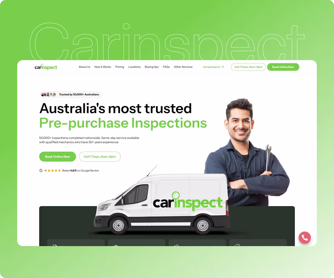 Cover image for Carinspect Website Redesign and Development
