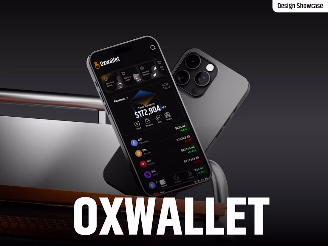 Cover image for OxWallet | Mobile App Design | Crypto Wallet