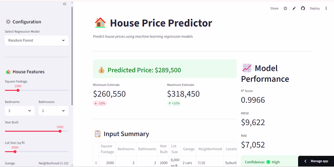 Cover image for 🚀 House Price Predictor –