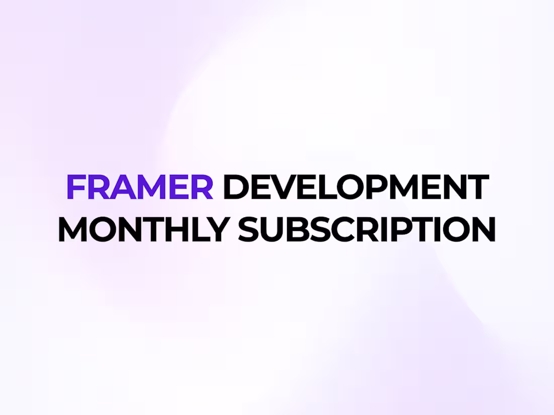Cover image for Framer Dev Partner for Agencies