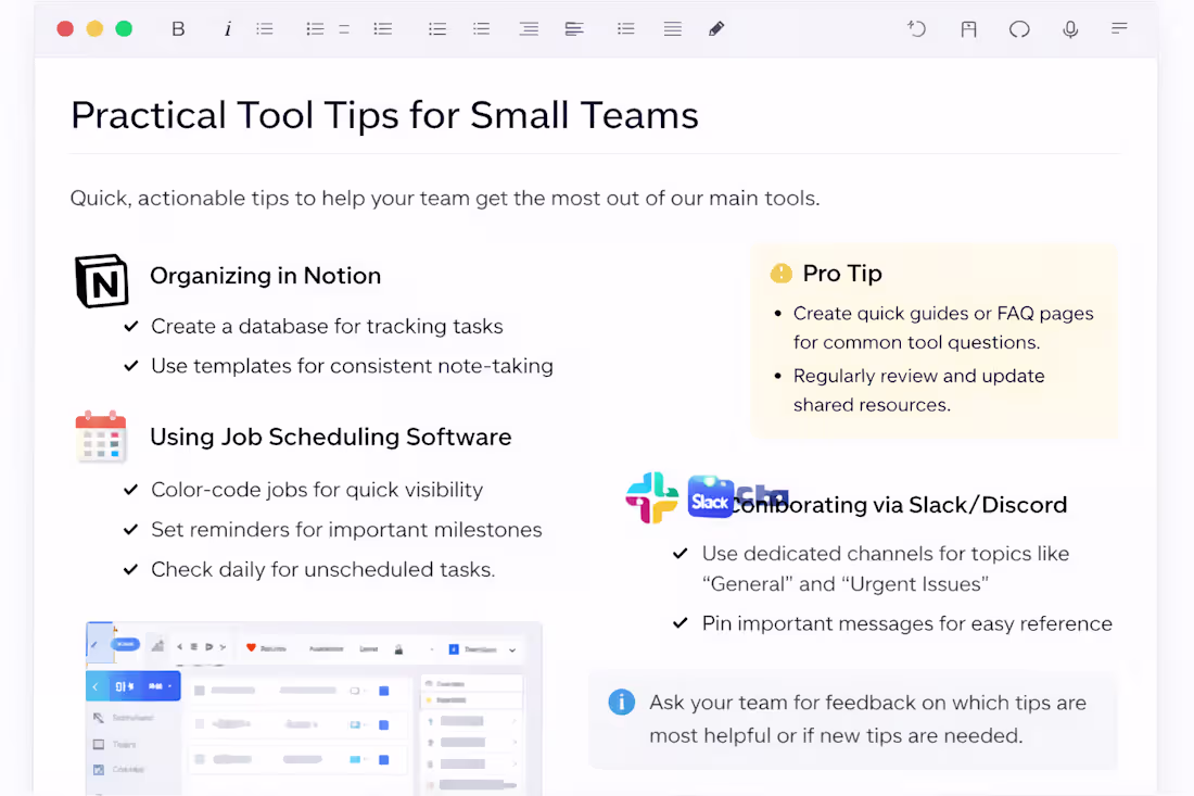 Cover image for Practical Tool Tips for Small