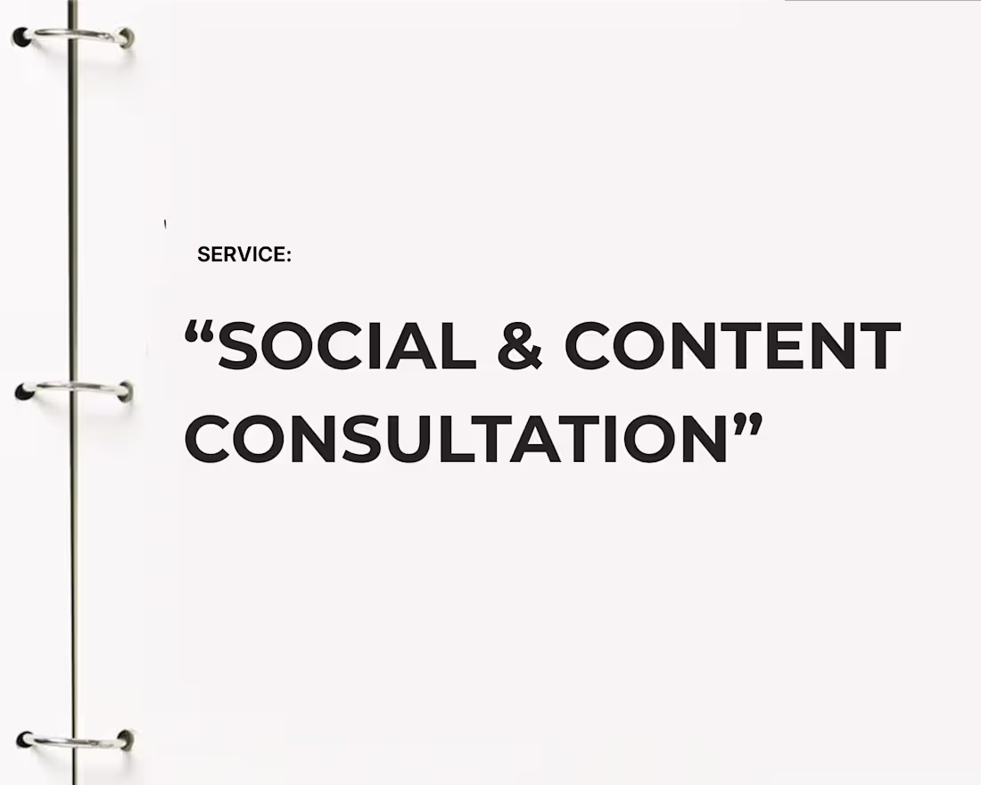 Cover image for Content & Social Media Consult