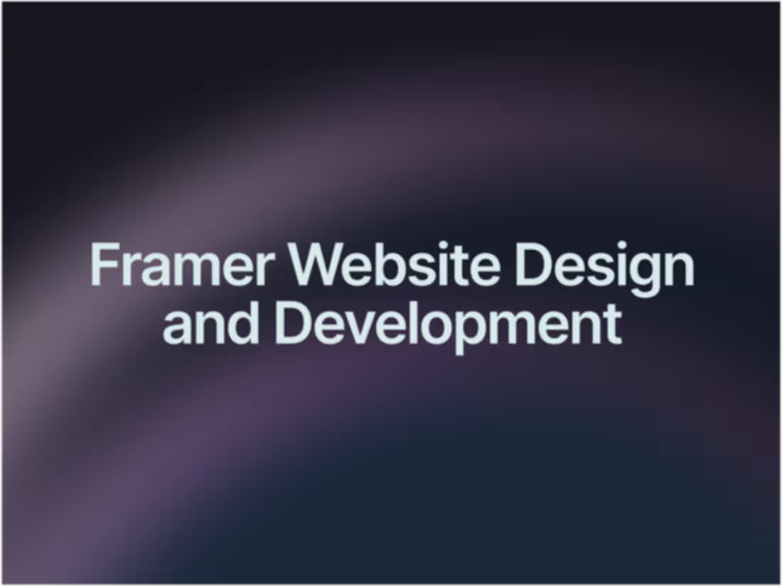Cover image for Framer Website Design and Develeopment