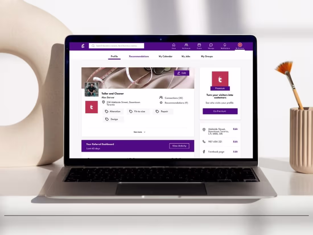 Cover image for Bizconnect - Web app design