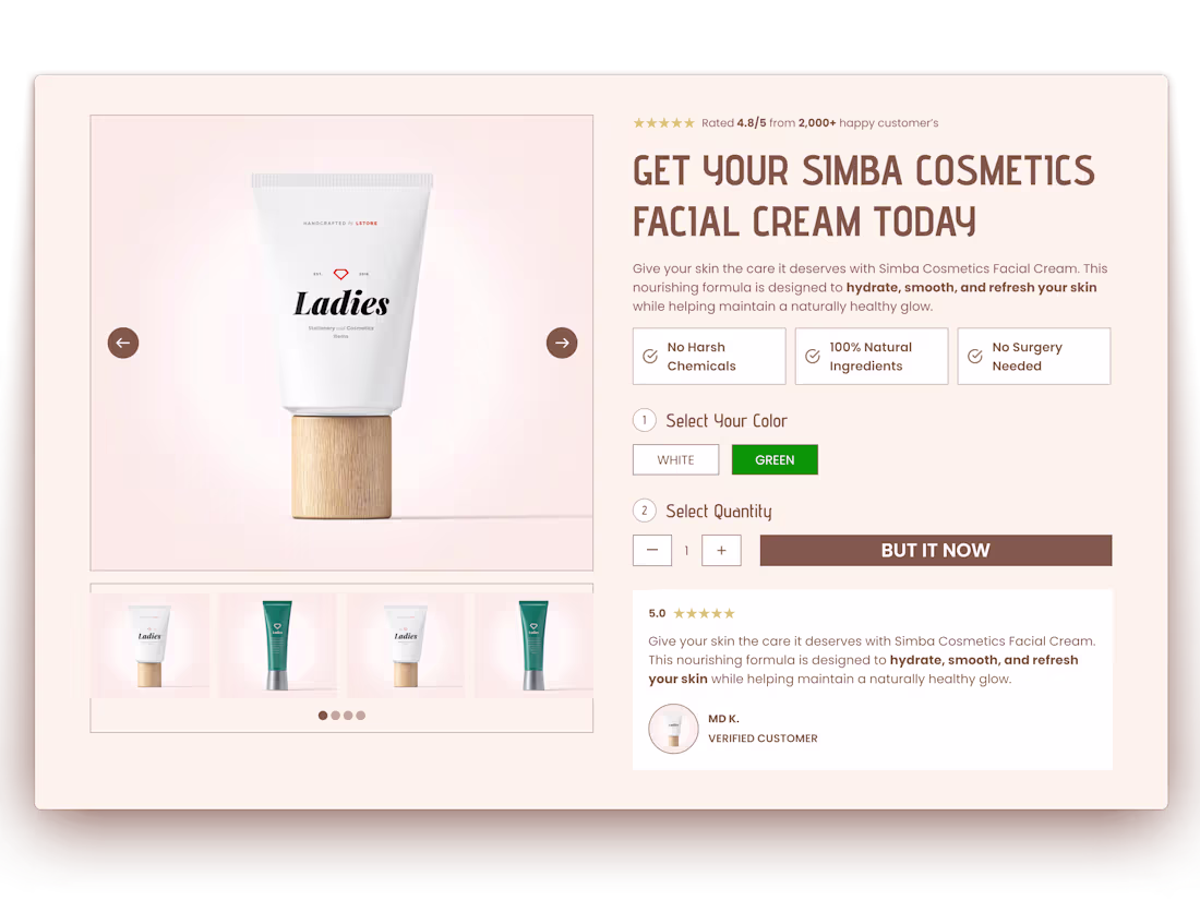 Cover image for Designed this product page concept