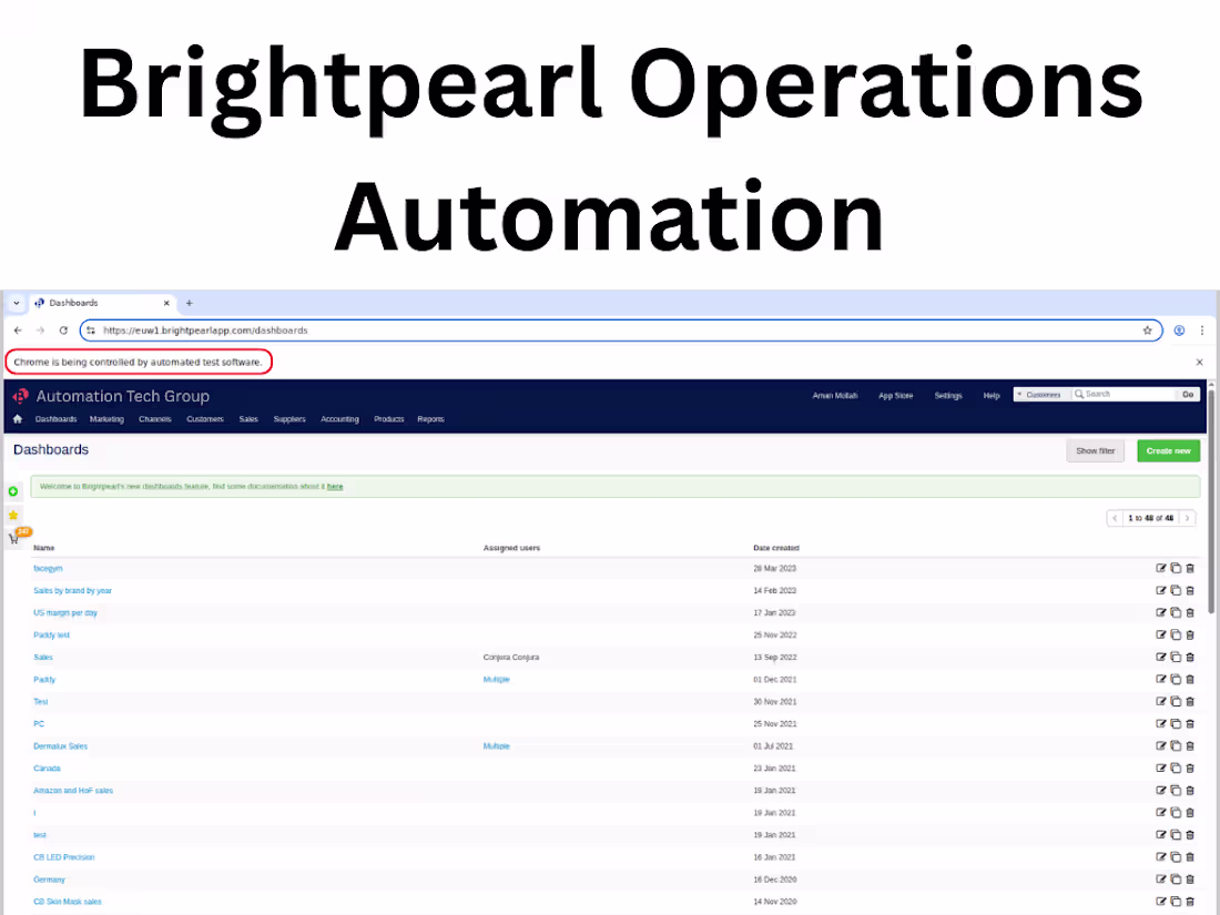 Cover image for Developing a complete automation pipeline for Brightpearl to...