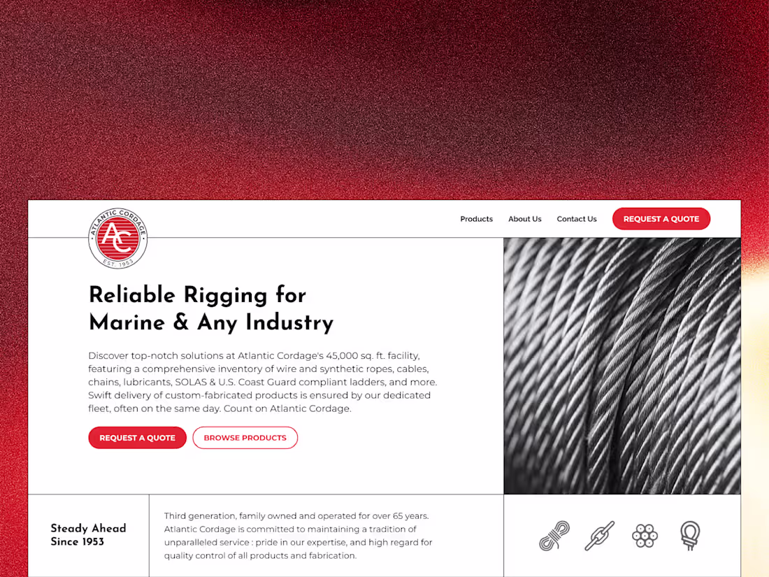 Cover image for Atlantic Cordage: Third-generation family-owned since 1953, ...