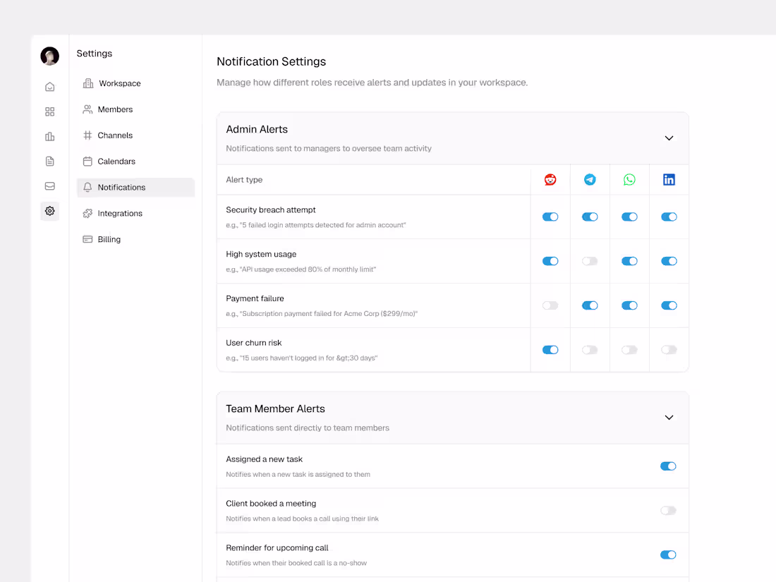 Cover image for Notifications Settings Page