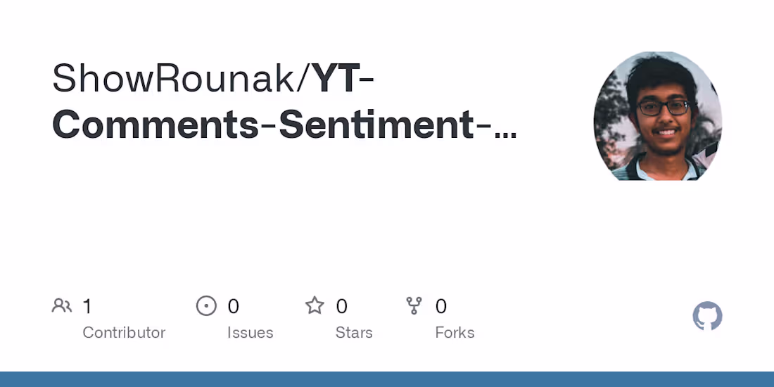 Cover image for ShowRounak/YT-Comments-Sentiment-Analysis-Using-BERT