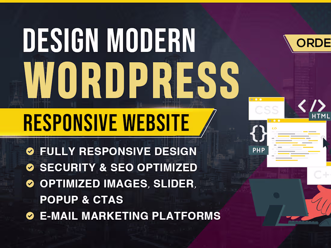 Cover image for Responsive WordPress Website Design and Development
