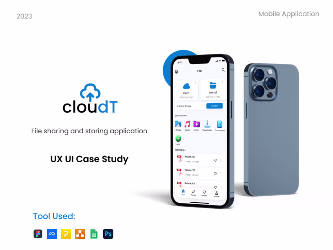 Cover image for CloudT - UX UI Case Study on Behance