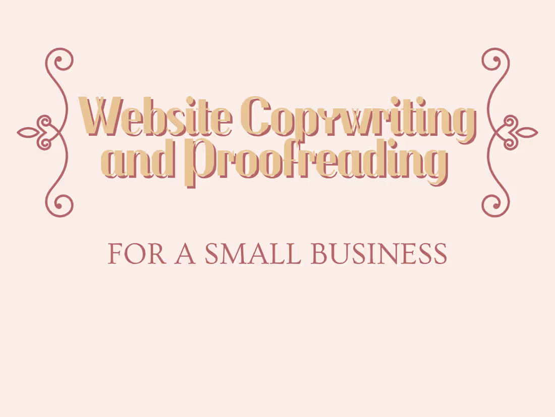 Cover image for Website Copywriting and Proofreading 
