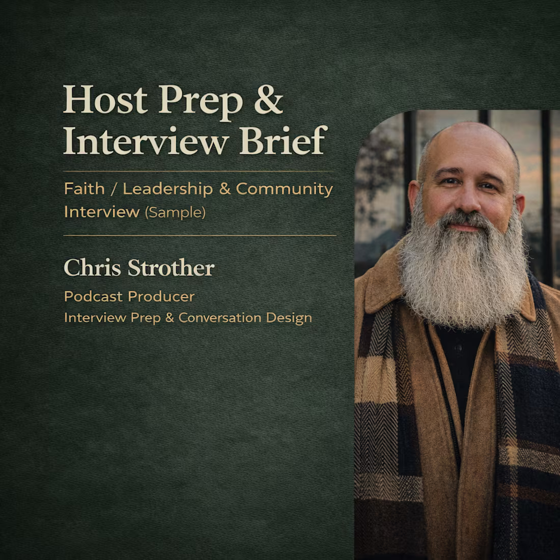 Cover image for This project is a sample Host Prep & Interview Brief created...