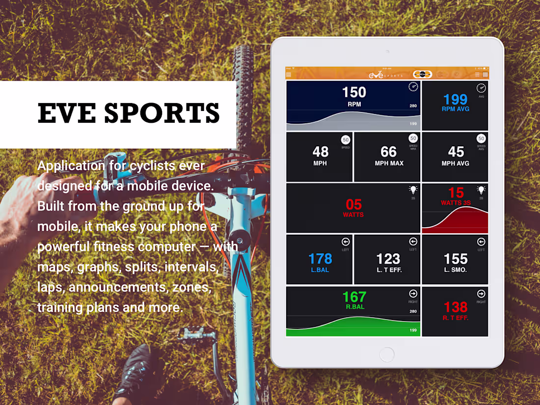 Cover image for eveSPORTS iPad app for e-bike riders 2019