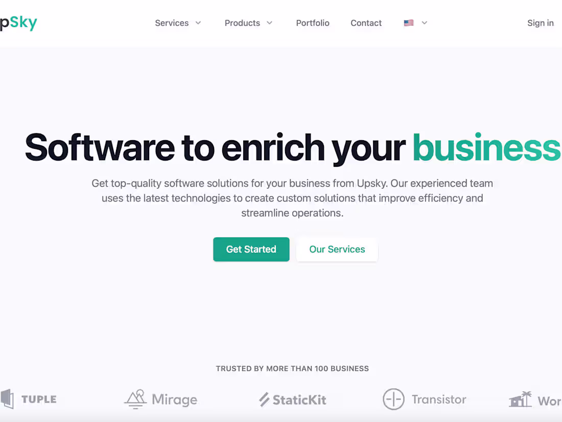 Cover image for UpSky Website