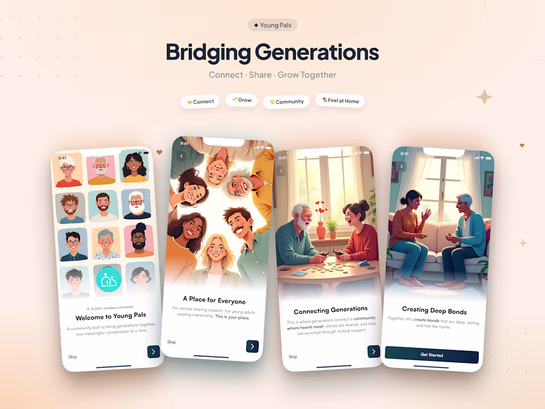 Cover image for Young pal onboarding UI 😍