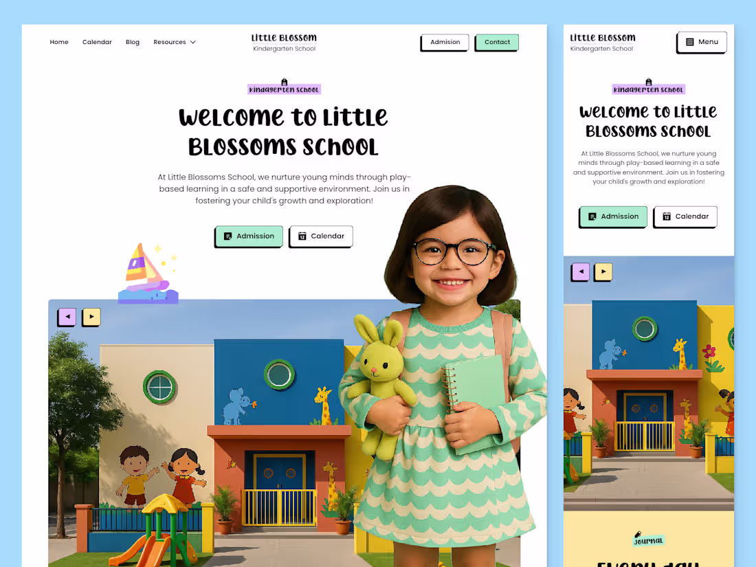 Cover image for Little Blossoms Preschool Website on Framer