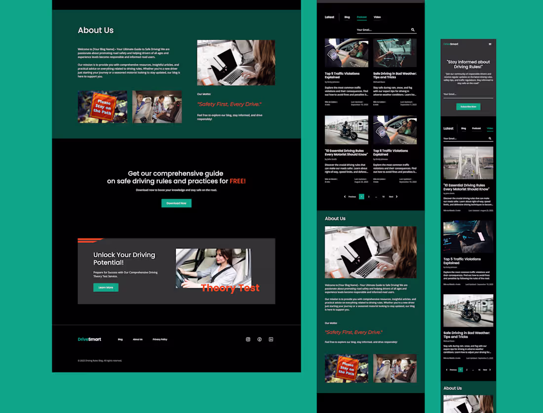Cover image for Driving Rules Blog (Dark Mode)