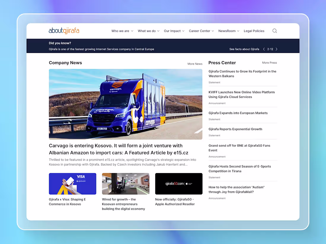 Cover image for Corporate Website