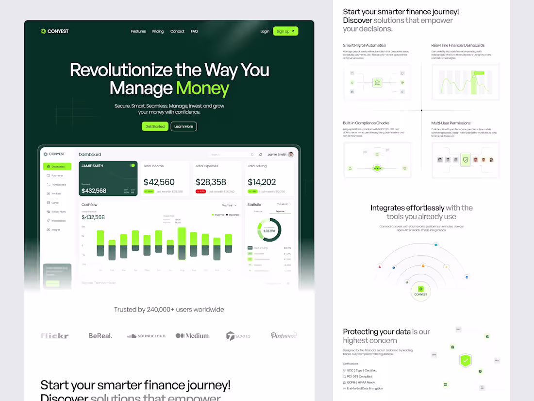 Cover image for Modern Finance SaaS Landing Page