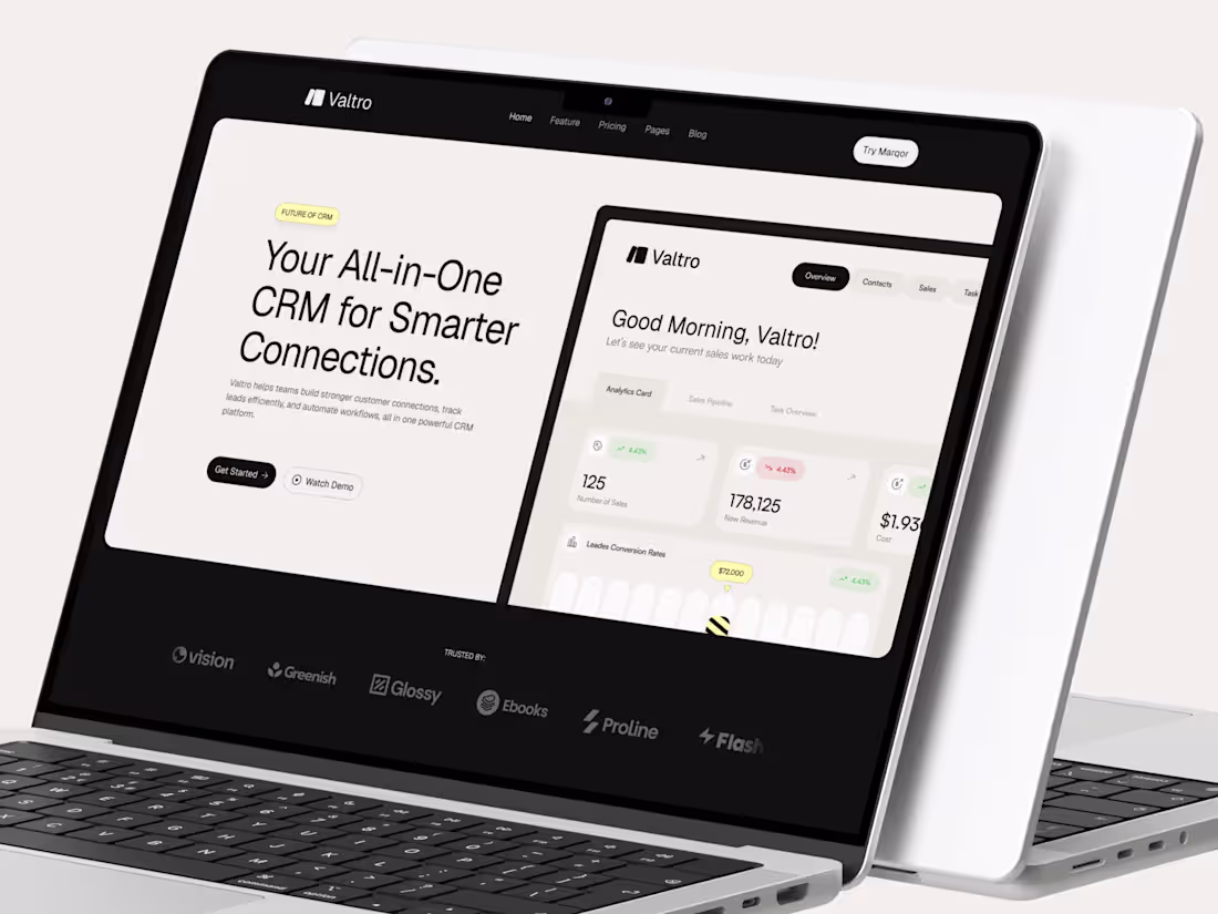 Cover image for Vatro saas product marketing website.