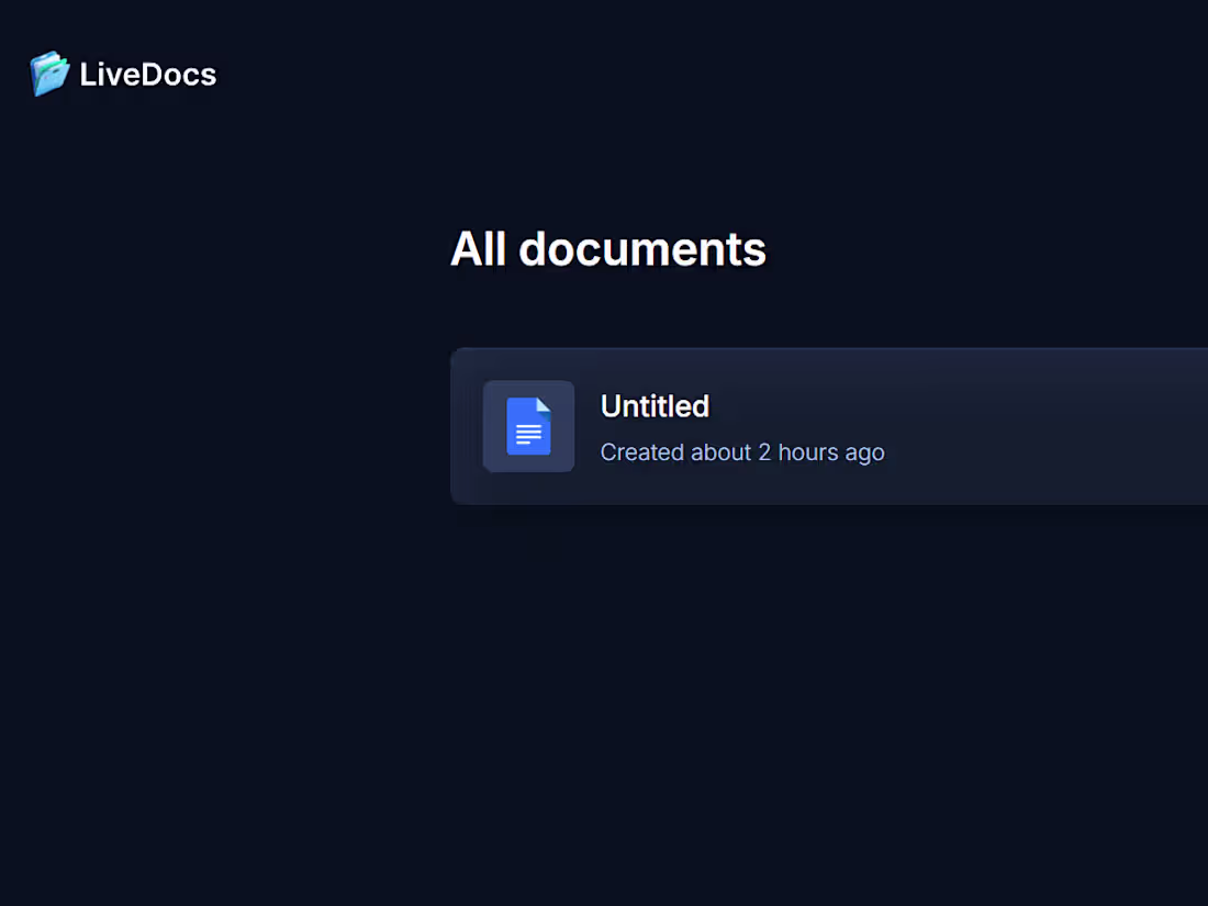 Cover image for Live Document Editor
