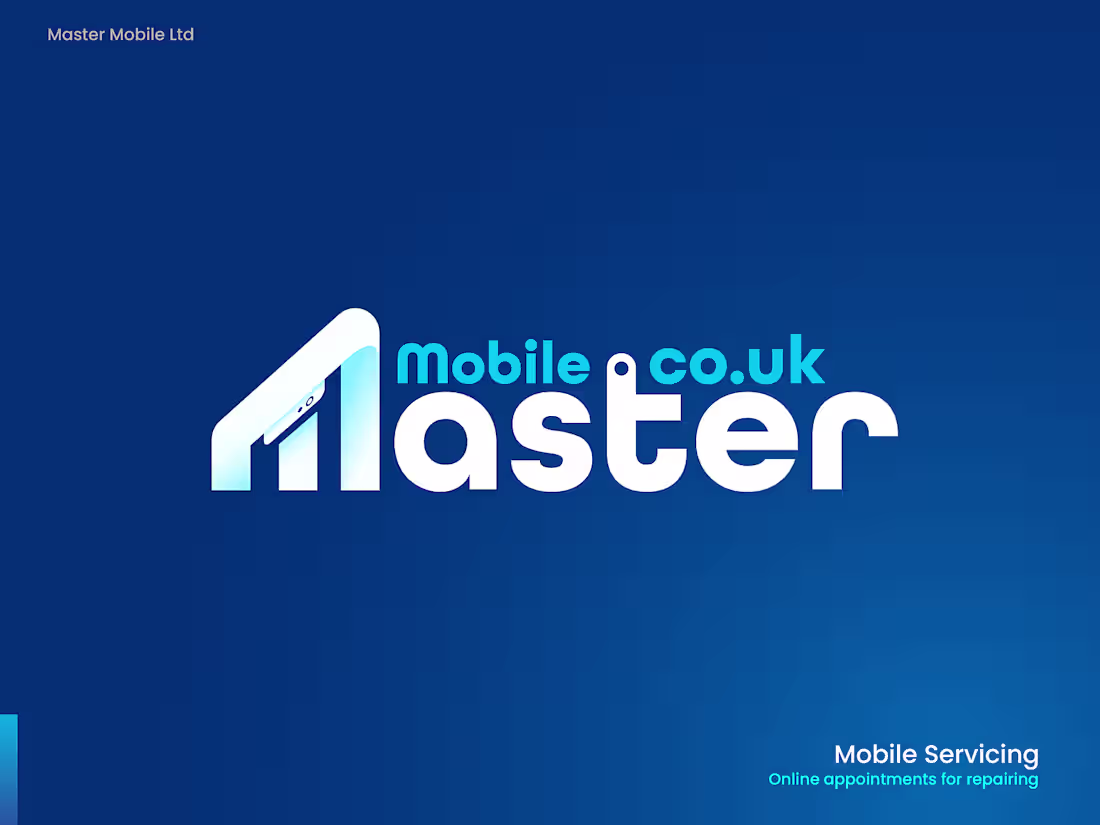 Cover image for Master Mobile Wordmark Logo | Phone Textbased Logo
